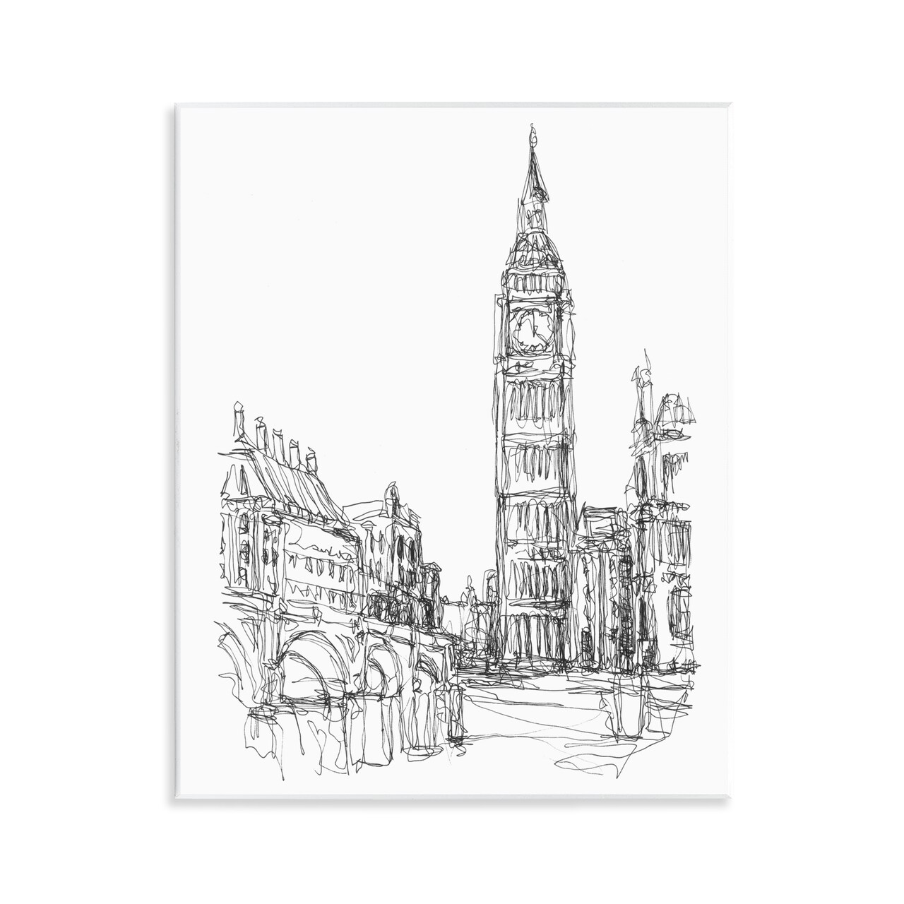 Stupell Industries Parisian Cityscape Sketch Wall Plaque, design by Ethan Harper